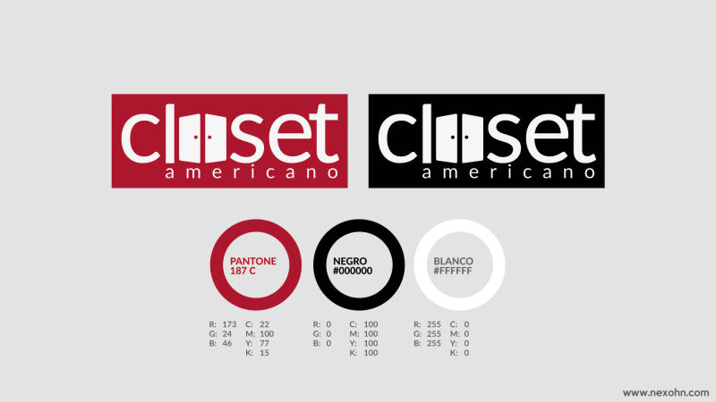 manual de marca logo logotipo closet codigo cromatico pantone por nexo estudio creativo