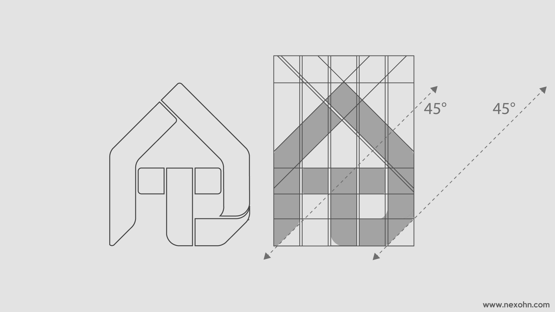manual de marca logo logotipo constructora torres proceso reticula por nexo estudio creativo